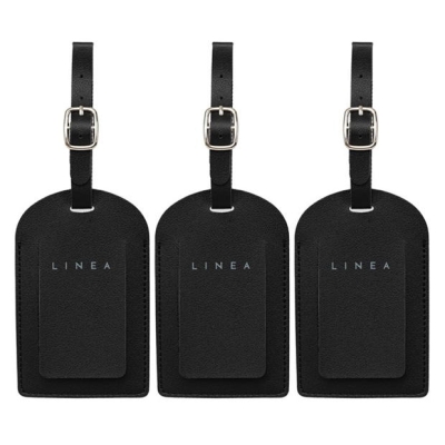 Linea PU Travel Tags 3pk