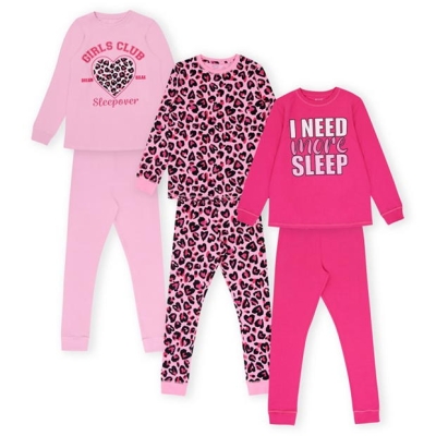 Pijama Miso 3 Pack Leopard Set fetita