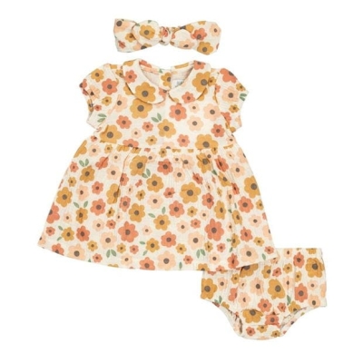 Hello World Flower 3 Piece Set bebelus fetita