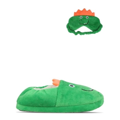 Papuc Casa Firetrap Dinosaur & Eyemask Set