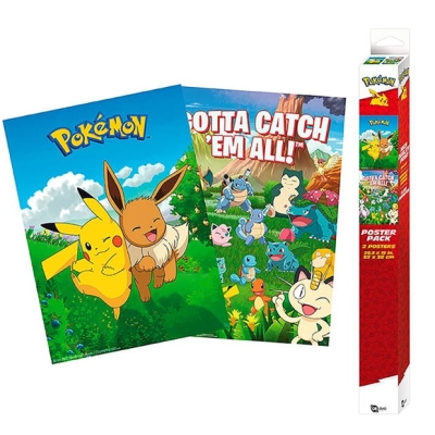 Pokemon Pokemon SET 2 POSTERS CHIBI - 52X38