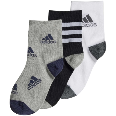 Soseta adidas Graphic 3P 's gray and white -black HN5736 copil