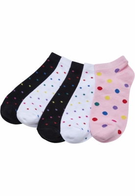 Soseta No Show Rainbow Dots 5-Pack Urban Classics