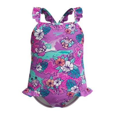 Speedo Learn to Swim Printed Frill Thinstrap fetita