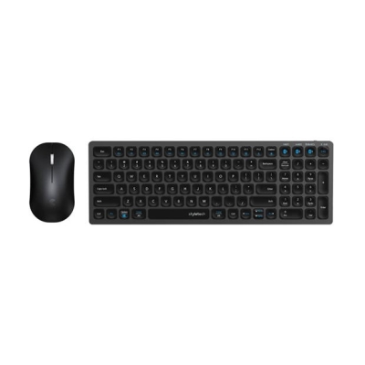 Styletech Silent Multi-Mode Bluetooth Wireless Mouse and Keyboard Bundle for PC & Mac - Black