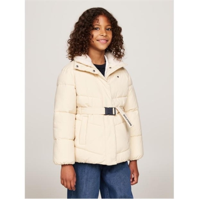 Tommy Hilfiger TEDDY COLLAR MID LENGHT PUFFER