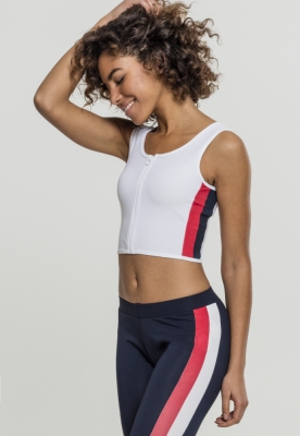 Side Stripe Cropped Zip Top dama Urban Classics