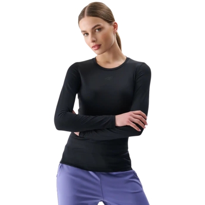 Camasa 's T- 4F Longsleeve FNK F324 deep black 4FRSS25TFLOF324 20S dama