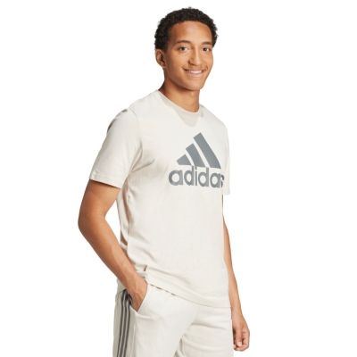 Camasa Men's T- adidas Essentials Single Jersey Big Logo beige IX0139