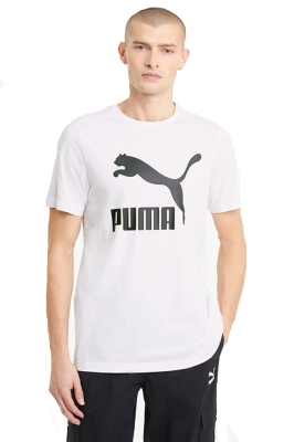 Tricou barbati puma clasics logo tee alb