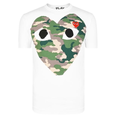 Camasa COMME DES GARCONS PLAY Big Heart Camouflage T-