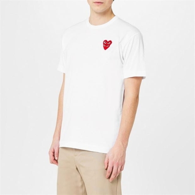 Camasa COMME DES GARCONS PLAY Embroidered Hearts T-