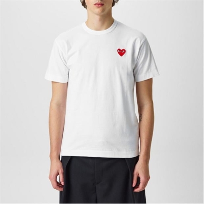 Camasa COMME DES GARCONS PLAY Heart Logo Embroidery T-