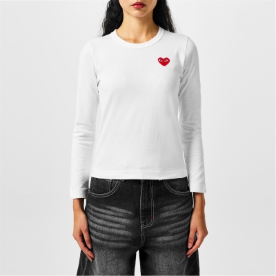 Camasa COMME DES GARCONS PLAY Peeping Heart Maneca Lunga T-