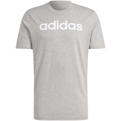 Tricou Men's Adidas Essentials Single Jersey Linear Embroidered Logo Gray IC9277