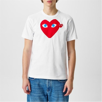 Camasa COMME DES GARCONS PLAY Double Heart Logo T-