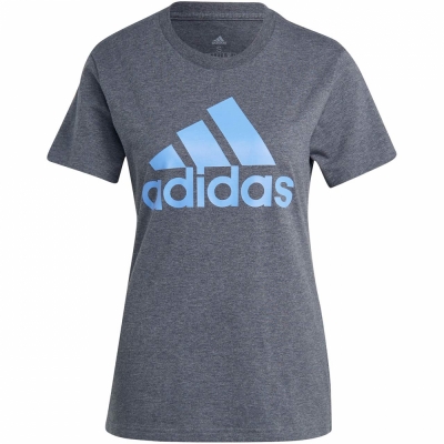 Tricou Koszulka damska adidas Loungewear Essentials Logo szara IC0634