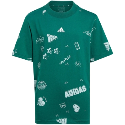 Camasa T- for adidas Brand Love Allover Print green IA1562 copil