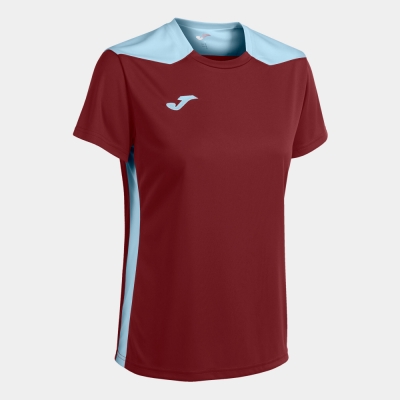 Camasa Championship Vi Maneca Scurta T- Burgundy Sky Blue Joma