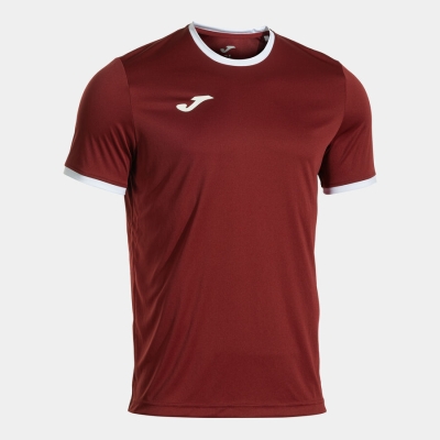 Camasa Combi Premium Maneca Scurta T- Burgundy White Joma