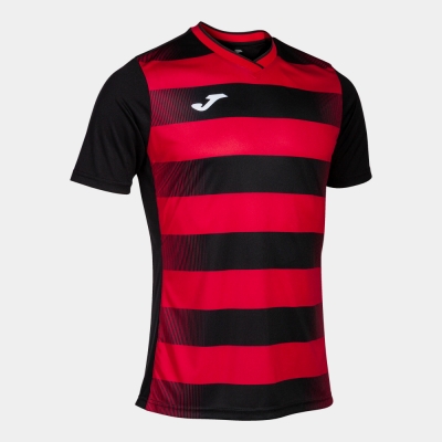 Camasa Europa V Maneca Scurta T- Black Red Joma