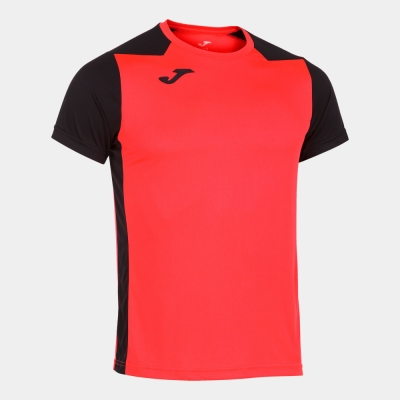 Camasa Record Ii Maneca Scurta T- Fluor Coral Black Joma