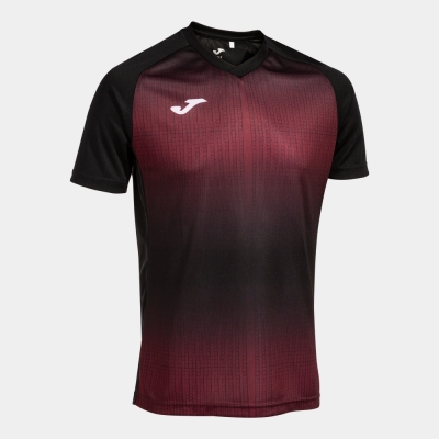 Camasa Tiger V Maneca Scurta T- Black Burgundy Joma