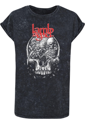 Camasa Lamb Of God - Tombskull Acid Washed T- dama Merchcode