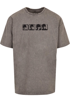 Tricou Beatles - Four Heads 2 Acid Washed Heavy Oversize Merchcode