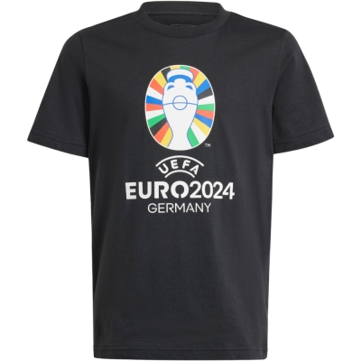 Tricou pentru copii adidas Euro24 negru IT9307