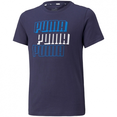 Tricou Koszulka dla dzieci Puma Alpha B granatowa 589257 06