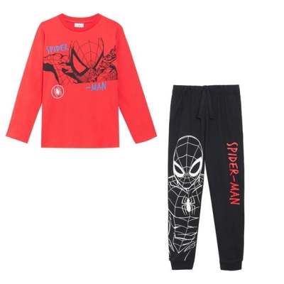 Camasa Character Spiderman Maneca Lunga T- and Jogger Set Red/Black