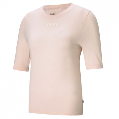 Tricou Koszulka damska Puma Modern Basics Cloud różowa 585929 27