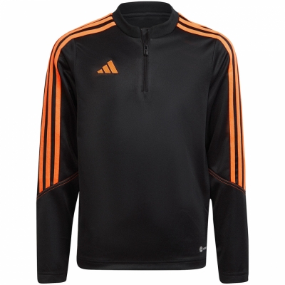 Bluza dla dzieci adidas Tiro 23 Club Training Top czarno-pomaranczowa HZ0186