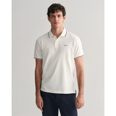 Gant TIPPING SS PIQUE POLO WHITE S