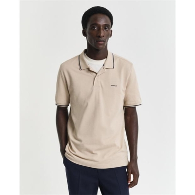 Gant TIPPING SS PIQUE POLO WHITE S