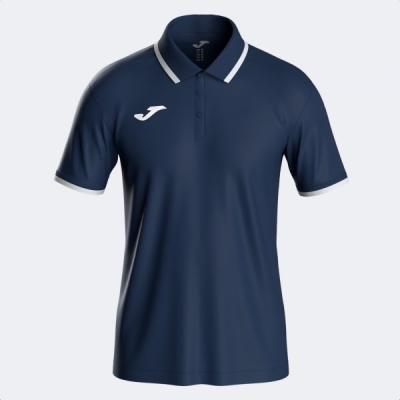 Combi Premium Maneca Scurta Polo Navy Blue White Joma