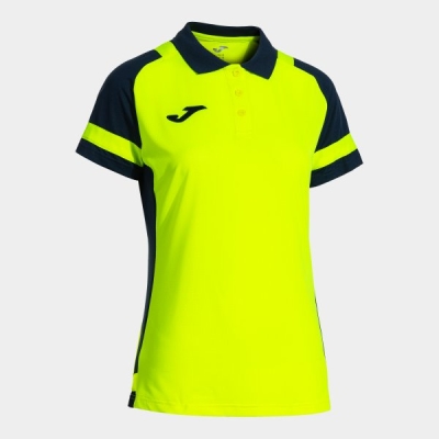 Lider Maneca Scurta Polo Fluor Yellow Navy Blue Joma