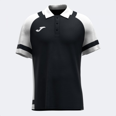 Lider Maneca Scurta Polo Black White Joma