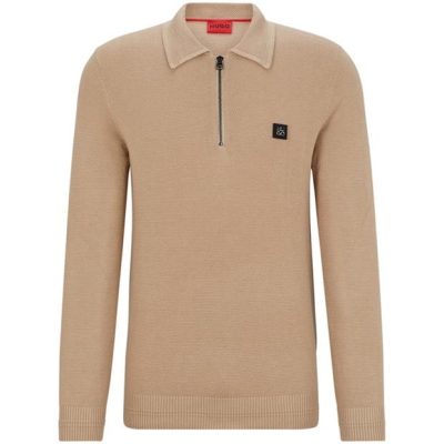 Bluza trening HUGO Sastor Zip-Neck Polo