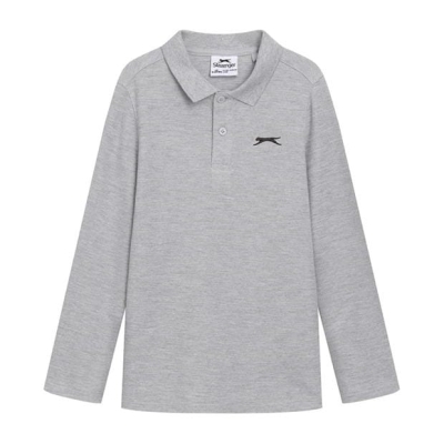 Slazenger L/S Plain Polo Jn53