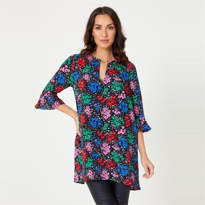 Be You Floral Frill Sleeve Tunic