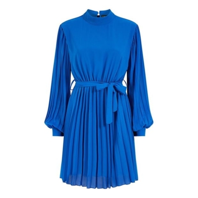 Rochie Mela London Mela London Blue Maneca Lunga High Neck Tunic