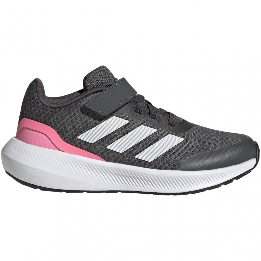 Buty dla dzieci adidas RunFalcon 3.0 EL K szaro-rozowe HP5873