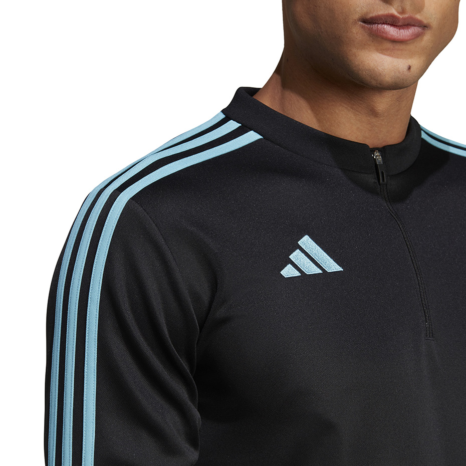 Bluza meska adidas Tiro 23 Club Training Top czarno-blekitna IC1580