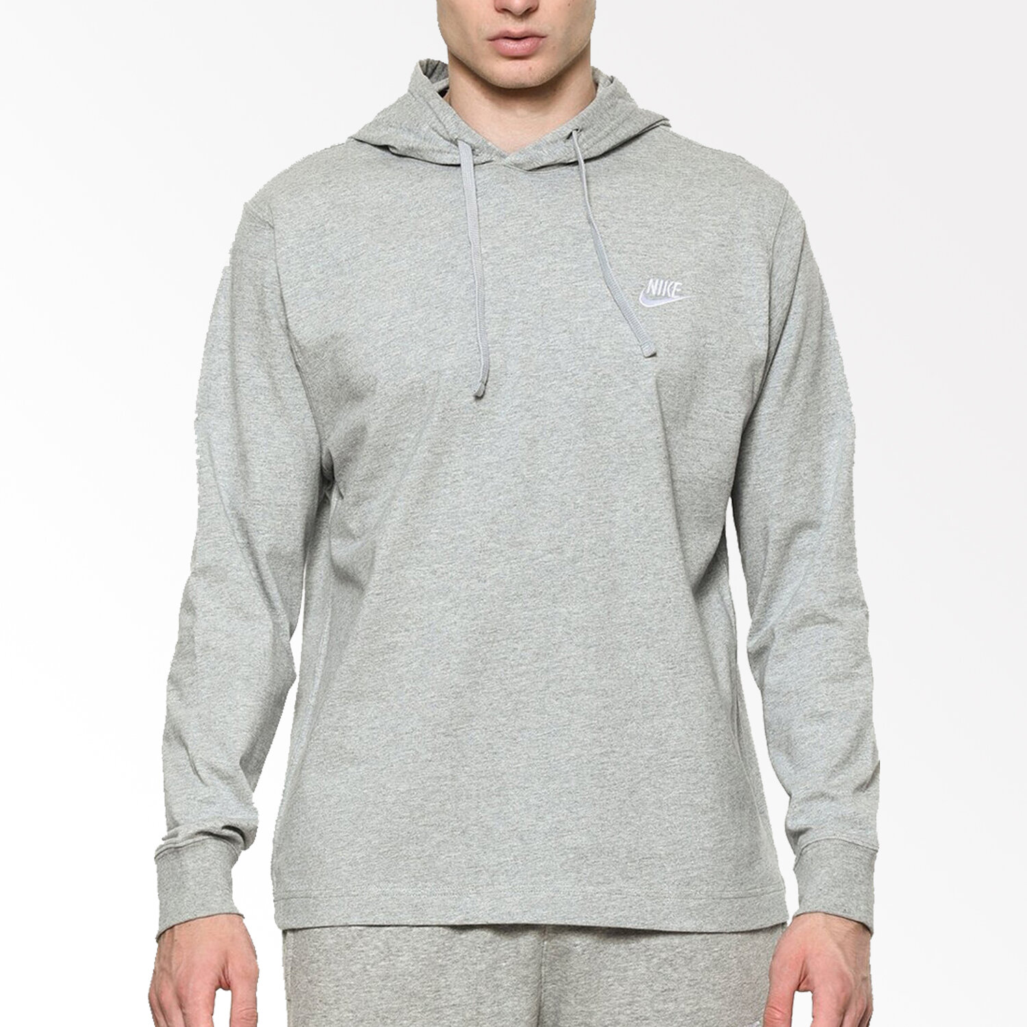 Hanorac gri bumbac cu gluga Nike Sportswear barbati