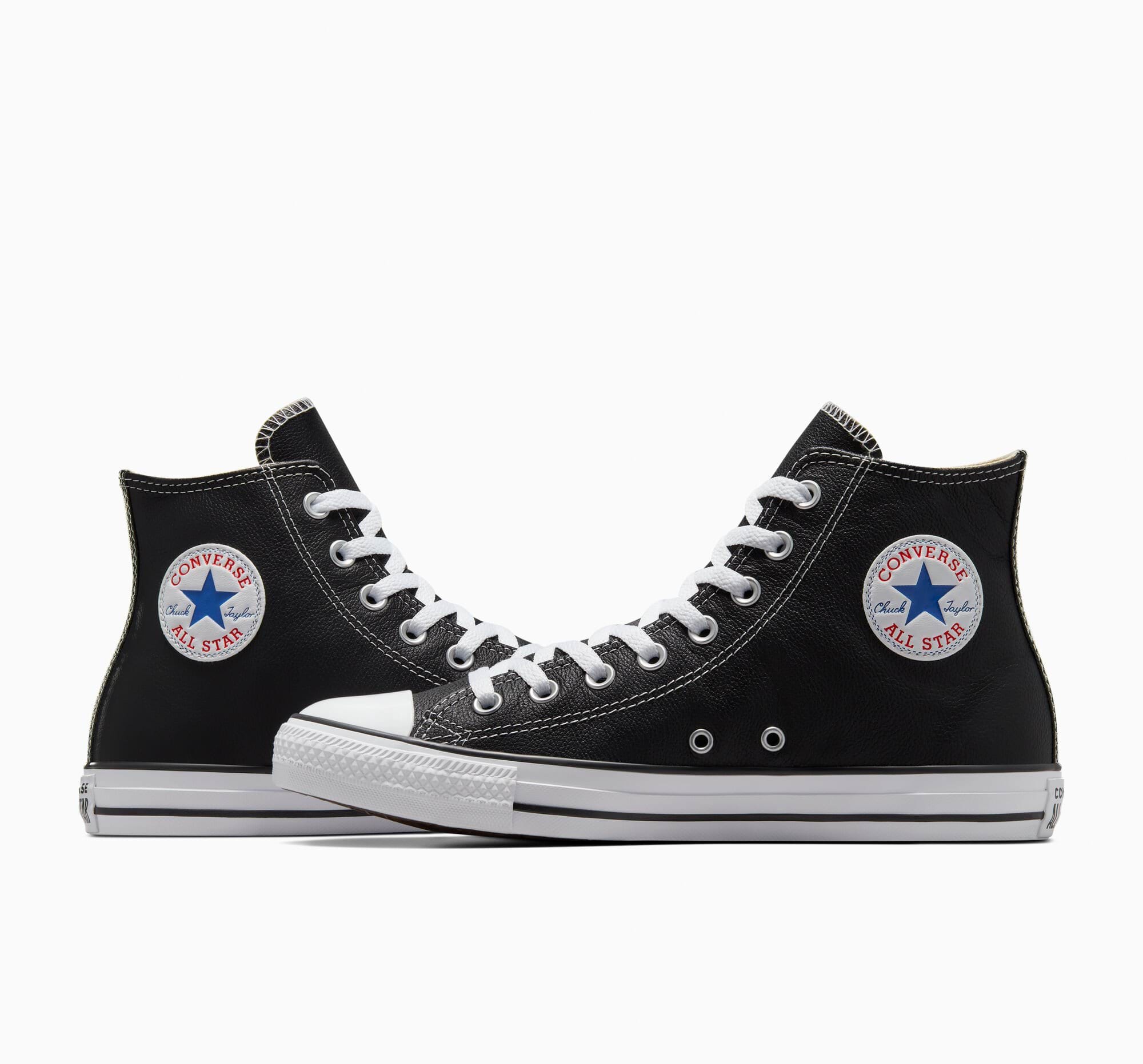 Tenisi inalti piele naturala Chuck Taylor All Star negru barbati