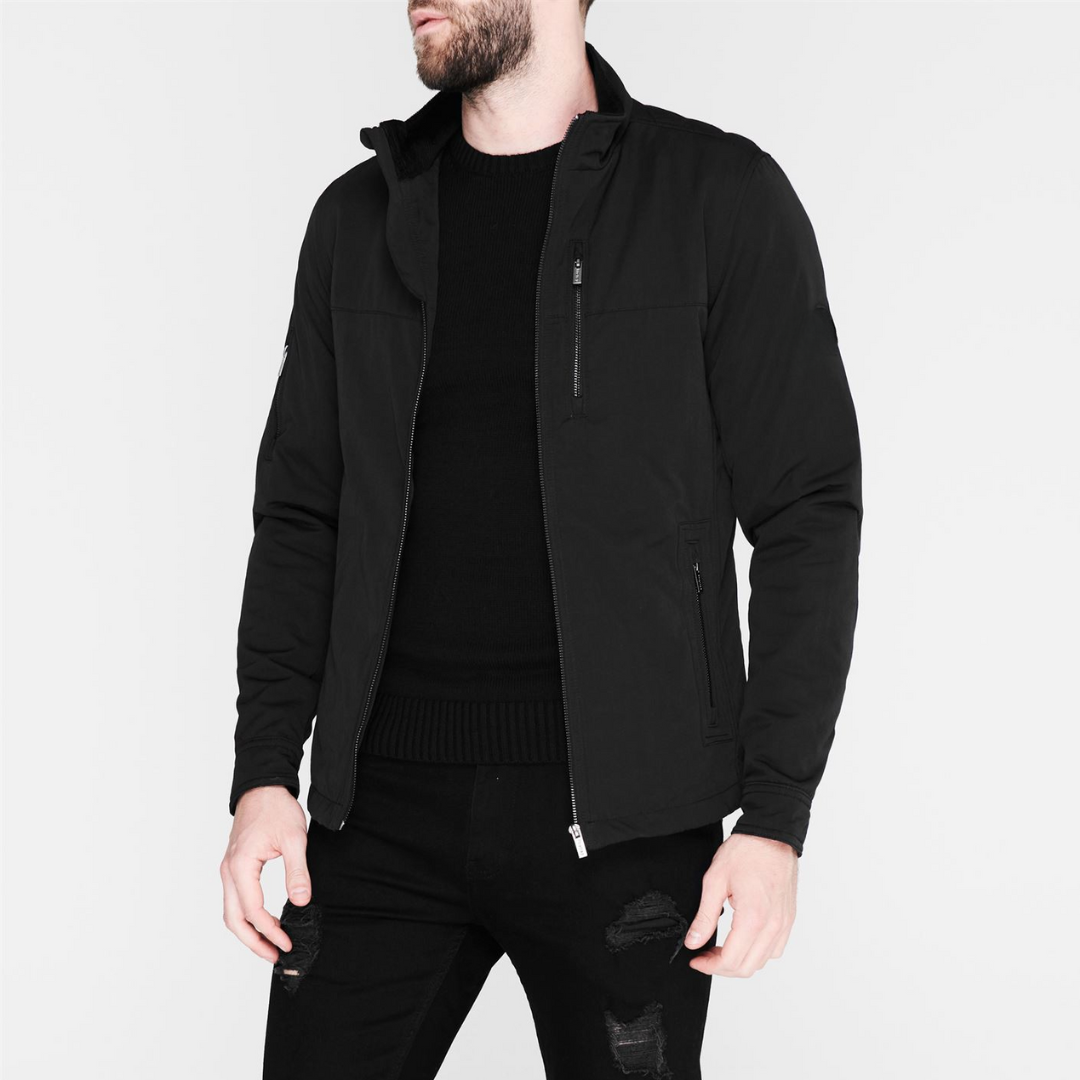 Jacheta neagra toamna Firetrap Langton barbati