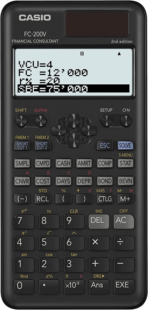 ACCESSORIES CALCULATOR CASIO FC200V2WET negru