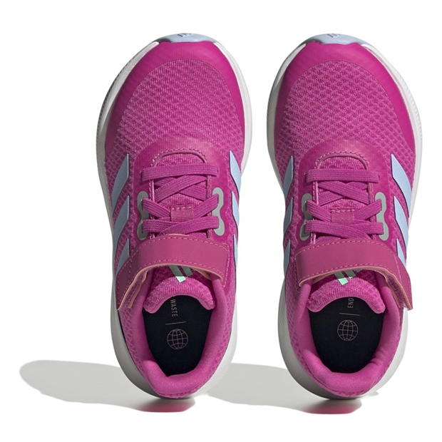 adidas RunFalcon 3.0 Elastic Lace Top Strap Shoes pentru Copii lucid fucsia albastru roz co